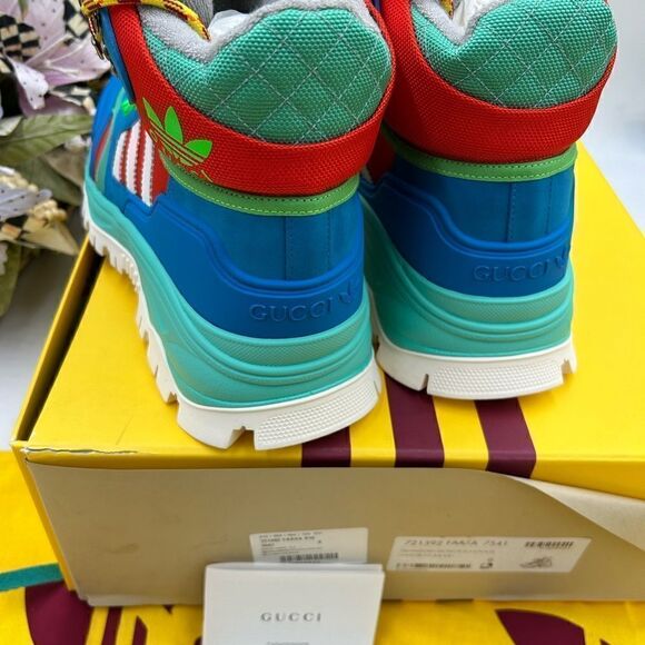 Men’s Gucci, X Adidas, lace up trainer, boot size 9 made in  Italy main image 7